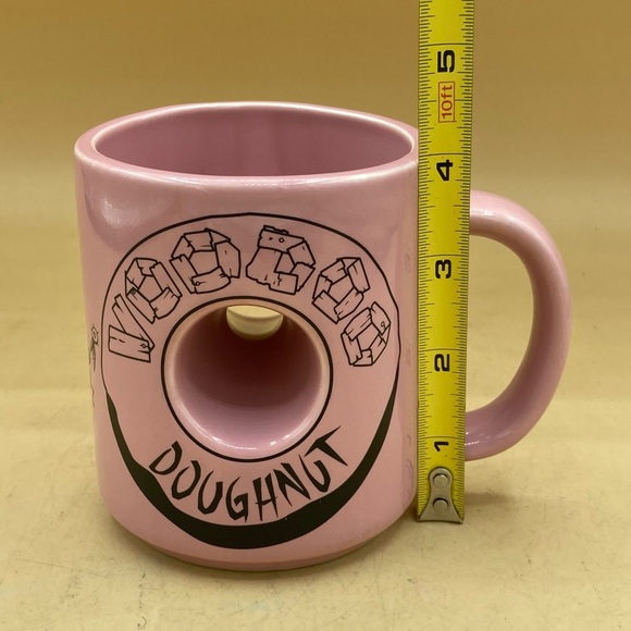 Voodoo Doughnut Donut Pink Coffee Mug The Magic Is In The Hole 4” #2 - Picture 6 of 11
